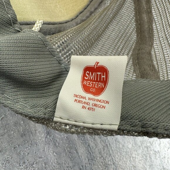 Seattle Grey Trucker Hat Smith Western Co Mesh Snap Back Vtg Cap - Picture 7 of 8